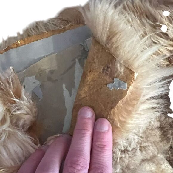 Vintage Authentic Peruvian Alpaca Rug 60” In Diameter Handmade With Hide & Fur - Picture 8 of 16